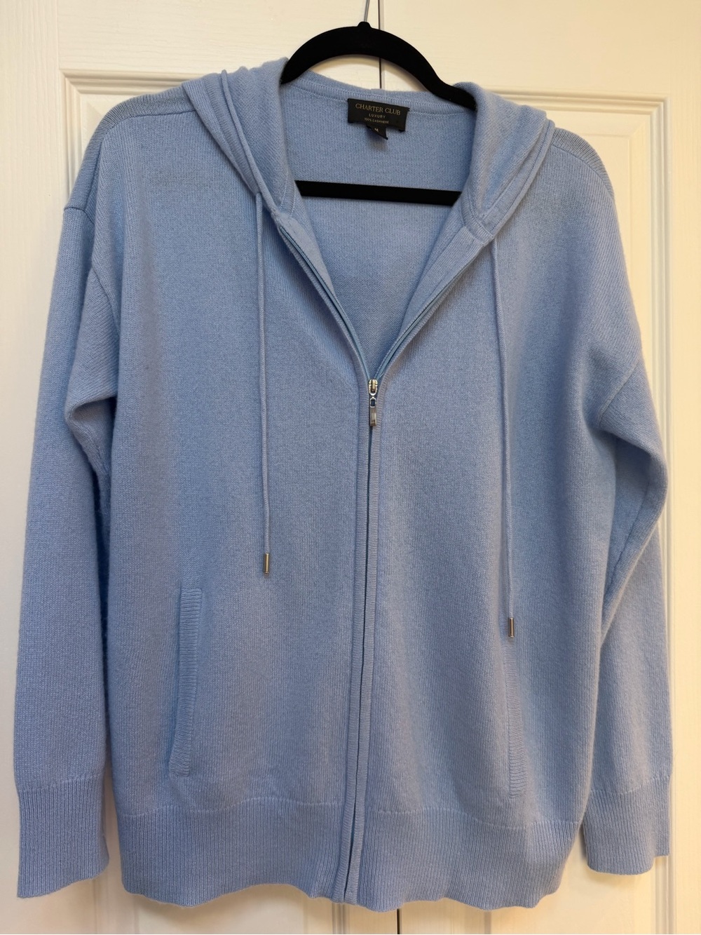 Charter Club Luxury Cashmere Zippered Hoodie- Like New!